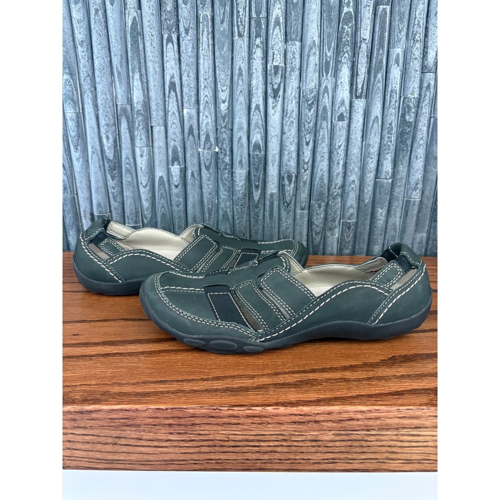 Clarks Collection Cheyn Madi Gray Leather Slip On Loafers Womens 7.5 M